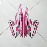 山葉 條紋貼紙 LIS 車身 YAMAHA MIO M3 125 2016 粉色摩托車貼紙