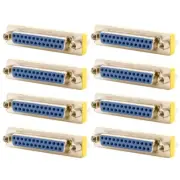 8x DB25 D-SUB 25-Pin Female to Female Coupler Mini Gender Changer Adapter Gold