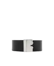Burberry B-Cut Buckled Reversible Belt 110,100,115,105,90,95 Black/Silver