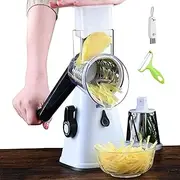 oolong Home Multifunctional 3-in-1 Drum Vegetable Slicer, Potato Slicer, Kitchen Slicer, Hand cranked Vegetable Slicer