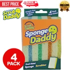 Scrub Daddy Sponge Daddy Dual-Sided Sponge + Scrubber 4pk