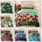 Doona Comforter Cover Microfiber Duvet Arts Single Double Queen King Bed Set