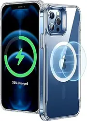 ESR for iPhone 12 Case, iPhone 12 Pro Case, MagSafe Phone Case Supports Magnetic Wireless Charging, Scratch Resistant Back, Grippy Protective Frame, Sidekick Cover for iPhone 12/12 Pro, Clear