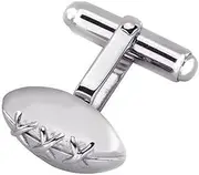 [Select Gifts] Box Set Shirt Black Tie Dress Studs Silver Rugby Ball Cufflinks