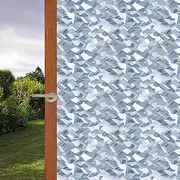 Arthome Window Film,90x254cm 3D Crystal Window No Glue Remoable Static Cling Anti-UV Window Sticker Self-Adhesive Vinyl Window Covering for Home Office Decor