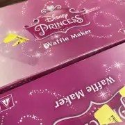 Disney Princess WAFFLE MAKER Nonstick Makes One CASTLE & One CROWN NIB
