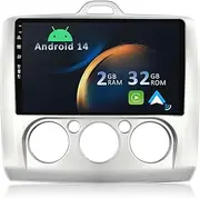 YUNTX Android 10 Car Radio Stereo Fits for Ford Focus(2006-2011) - 9 inch - 2G+32G - Free Rear Camera - GPS 2 Din - Support DAB/Steering Wheel Control/WiFi/Bluetooth/Mirrorlink/Carplay/IPS