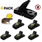 6pcs Mouse Traps Mice Killer Snap Bait Trap Rodent Heavy Duty Catcher Reusable