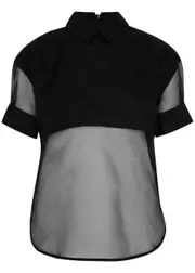 Foemina Juniper Silk-organza Shirt - Black - 8 (UK8 / S) 8 (UK8 / S)