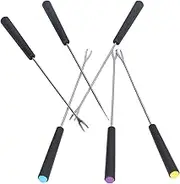 6 Pcs Fondue Forks, Stainless Steel Fondue Pot Forks Long for Cake Chocolate Roast Meat