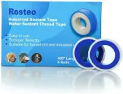12 Rolls White Teflon Industrial Sealant Tape 1/2 Inch x 400 Inch Plumbers Tape