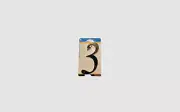 Hillman 6 Inch Black Reflective Plastic House Mailbox Number 3
