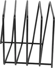 1Pc CD Storage Rack Iron Vinyl Record Organizer Stylish Hollow Design for Displaying Albums Vinyl Lovers Construction for Long Term Use