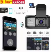 WIFI 1080P Car Dash Camera Recorder LCD Dual Lens DVR Front And Rear Reverse Cam
