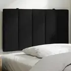 Velvet Black 90cm Headboard Cushion Soft Modern Bedroom Decor