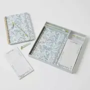 4 PIECE NOTEBOOK GIFT SET spiral book notepad pen Australian floral planner