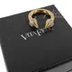 【9.99成新】義大利品牌 VITA FEDE 施華洛世奇鑲鑽錐型鉚釘戒指現金價$4,980