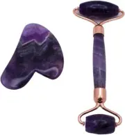 Jade Roller & Gua sha Premium Natural Massage Roller set - Colours available