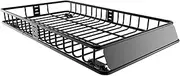 Roof Rack,Heavy Duty Rooftop Cargo Compatible for Carrier Elastic Net with Attachment Hooks,Ratchet Strap