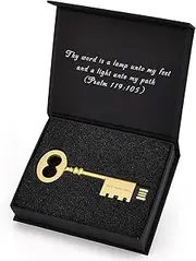KJV Audio Bible USB Drive, Gold Key Design, Complete King James Version, Digital Audio Format