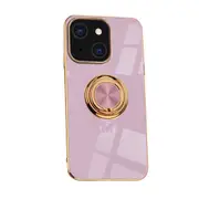 For iPhone 14 Case Electroplating Luxury Kickstand Ring Holder Cover Purple