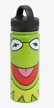 Disney BioWorld The Muppets Kermit the Frog Face Stainless Steel Water Bottle