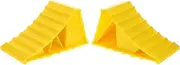 Flat Stoppers for Cars and Tires Heavy Duty Wheel Chocks Garage Wheel Stop Truck and Trailer Accessories (20x12x11cm)