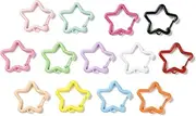 Airssory 10 pcs Random Colors Star Shape Hook Alloy Key Rings Clasps Celestial Spring Snap Clip Carabiner Accessories for DIY Jewellery Keychain Craft Making Findings Supplies
