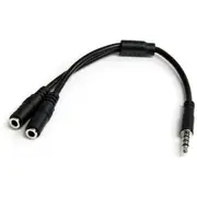 StarTech.com Headset adapter for headsets with separate headphone / microphone plugs - 3.5mm 4 position to 3 position and 2 posi