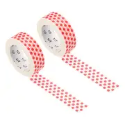 Holographic Washi Tape 0.59 Inch x 10.93 Yards, 2 Roll Dots Pattern Sticker Red