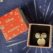 2021 Disney Parks Pandora Holiday Christmas Happy Holly Days 3 Charm Set