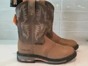 Ariat Men's WorkHog Sz 8.5D Pull on Work Boots Soft Toe Roper Aged Bark 10001188