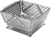 Mini Grill - Camping Stainless Steel Smoker,Multi Purpose Portable Grill Foldable Stove for Patio Camping Tailgating Boat Backyard Commercial Travel Picnic Balcony