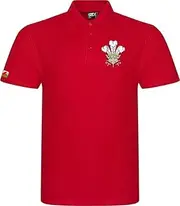 [Super Lemon] Wales Welsh Cymru Adults Rugby Polo Shirt, Exclusive Retro Vintage Unisex Red Polo Shirt for both Men and Women, Great Gift for Any Welsh Rugby Fans for 6 Nations and World Cup Rugby (XXL), Red, L