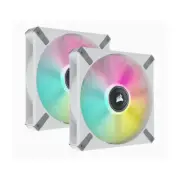 Corsair Ml140 Elite White 140Mm Magnetic Levitation Rgb Fan Dual Pack