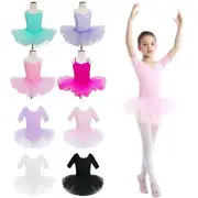 Girls Kids Princess Ballet Dance Dress Tutu Skirt Leotard Performing Dancewear