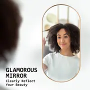 Sleek Oval Mirror with Aluminum Frame