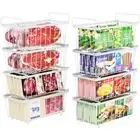 Chest Freezer Organizer Bins - 8 Pack Small Stackable Deep Freezer Organizer ...
