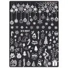 Diy Nail Stamping Tools Reusable Plate Festive Christmas with Snowflake Elk