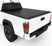 ALCYBD FRP Hard Tri-fold Truck Bed Tonneau Cover Compatible with Compatible for Toyota Tacoma 2016 2017 2018 2019 2020 2021 2022 2023 2024 2025 (Excl. Trail Edition) 6 FT Bed with Tacoma Bed(Soft Quad