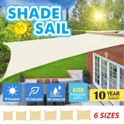 Sun Shade Sails Rectangle for Patios Sun UV Blocking Park Waterproof 320gsm HDPE