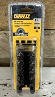 DEWALT DWMT17002 12-Piece 3/8" Drive SAE and MM Hex Bit Socket Set New