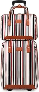 [EYPKPL] Portable Suitcase 2-Piece Suitcase Nylon Luggage Fashion Stripe Large Capacity Luggage Sets Anti-Theft Combination Lock Suitcases with Wheels Smooth to use