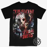 Jason Voorhees Tee Shirt Friday The 13th Scary Movie Halloween (V2) T-shirt