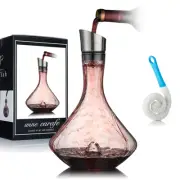YouYah Wine Decanter Set,Red Wine Carafe with Built-in-Aerator,Wine Aerator,W...