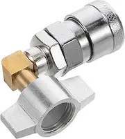 Gatuida Air Quick Connect Fittings Cleaning Wand Coupler Welding Torch Quick Connector Quick Disconnect Coupler Valve Quick Connect Inflation Adapter Wand Disconnect Valve Alloy Silver