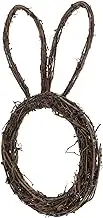 ABOOFAN Rabbit Rattan Wreath Ring Wreath DIY Rattan Bunny DIY Wreath Frame Small Bunny Decor DIY Wreath Material Rattan for Making Garlands Hanging Decor DIY Frame Bunny Wreath Rattan