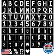 1 Inch Letter Stencils Symbol Numbers Stencil, 68 Pcs Reusable Alphabet Art C