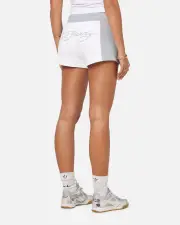 [ED HARDY] Ed Hardy Women's Fleece Shorts White/grey - Size M M White/Grey