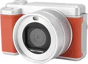 XUMIUZIY 5K Digital Camera, 5K 80MP Dual Lens Travel Camera with WiFi & AF - 3.0" 180° Flip Screen, 18X Zoom for Vlog Selfie Travel (Brown)